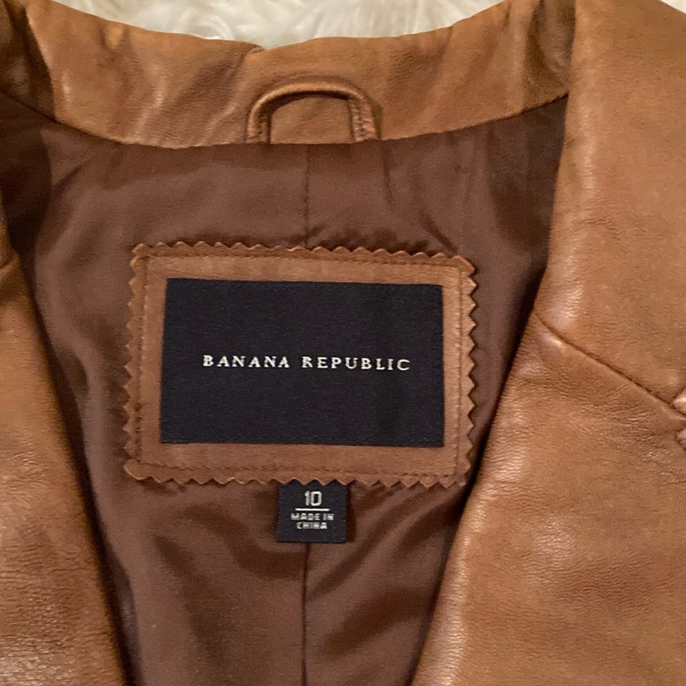 Banana Republic Brown Glove Leather Jacket. - Picture 2 of 13
